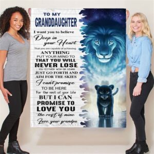 To My Granddaughter Grandpa Love You Lion Gift Ideas Blanket Blankets For Mothers Day 3 cgijls.jpg