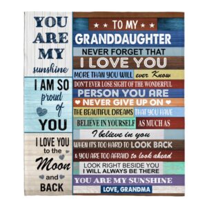 To My Granddaughter Never Forget That I Love You Never Give Up Believe In Yourself Gift From Grandma Blanket Blankets For Mothers Day 2 gpqpzt.jpg