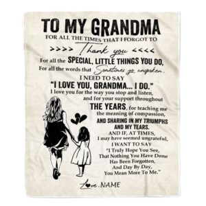 To My Grandma Blanket From Granddaughter For…