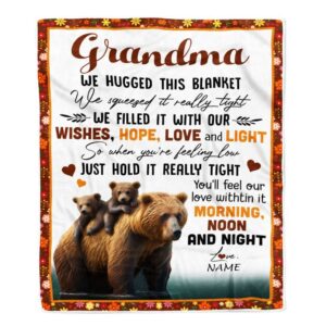 To My Grandma Blanket From Granddaughter Grandson…