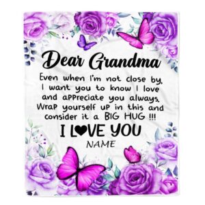 To My Grandma Blanket From Granddaughter Grandson…