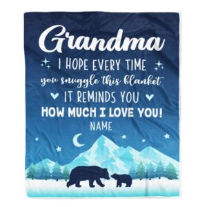 To My Grandma Blanket From Granddaughter Grandson…