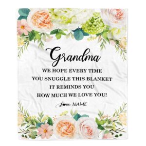 To My Grandma Blanket From Grandkids How…