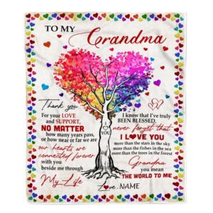 To My Grandma Blanket From Grandkids Never…