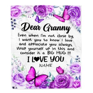 To My Granny Blanket From Granddaughter Grandson…