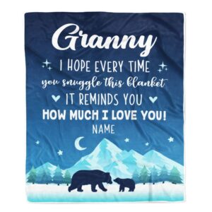 To My Granny Blanket From Granddaughter Grandson…