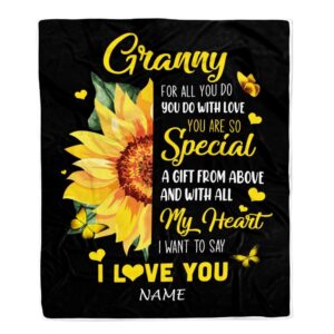 To My Granny Blanket From Grandkids Granddaughter…