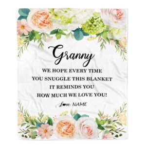 To My Granny Blanket From Grandkids How…