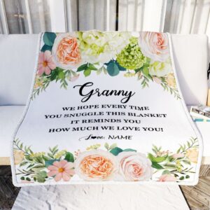 To My Granny Blanket From Grandkids How Much We Love You Flower Mother Day Blanket Personalized Blanket For Mom 2 aczo1y.jpg