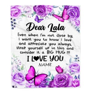 To My Lala Blanket From Granddaughter Grandson…
