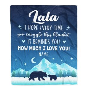 To My Lala Blanket From Granddaughter Grandson…