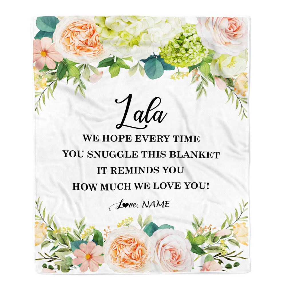 To My Lala Blanket From Grandkids How Much We Love You Flower, Mother Day Blanket, Personalized Blanket For Mom To My Lala Blanket From Grandkids How Much We Love You Flower, Mother Day Blanket, Personalized Blanket For Mom