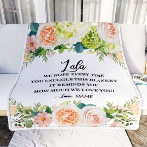 To My Lala Blanket From Grandkids How Much We Love You Flower Mother Day Blanket Personalized Blanket For Mom 2 cf95lh.jpg