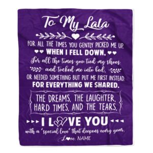 To My Lala Blanket From Grandkids I…