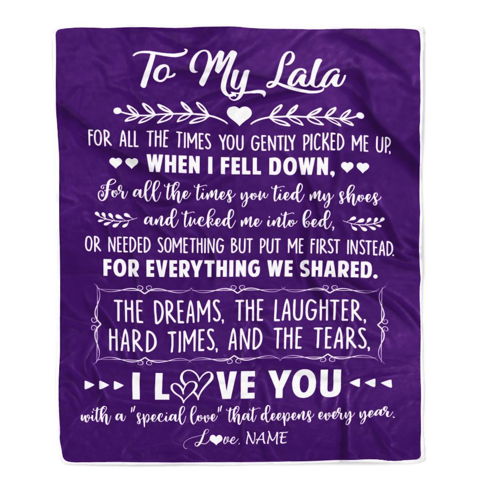 To My Lala Blanket From Grandkids I Love You With A Special Love, Mother Day Blanket, Personalized Blanket For Mom To My Lala Blanket From Grandkids I Love You With A Special Love, Mother Day Blanket, Personalized Blanket For Mom