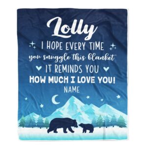 To My Lolly Blanket From Granddaughter Grandson…