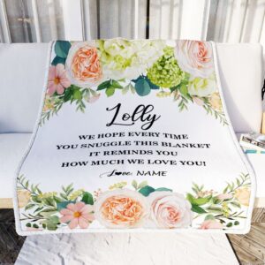 To My Lolly Blanket From Grandkids How Much We Love You Flower Mother Day Blanket Personalized Blanket For Mom 2 wncaas.jpg