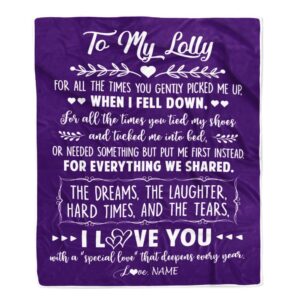 To My Lolly Blanket From Grandkids I…