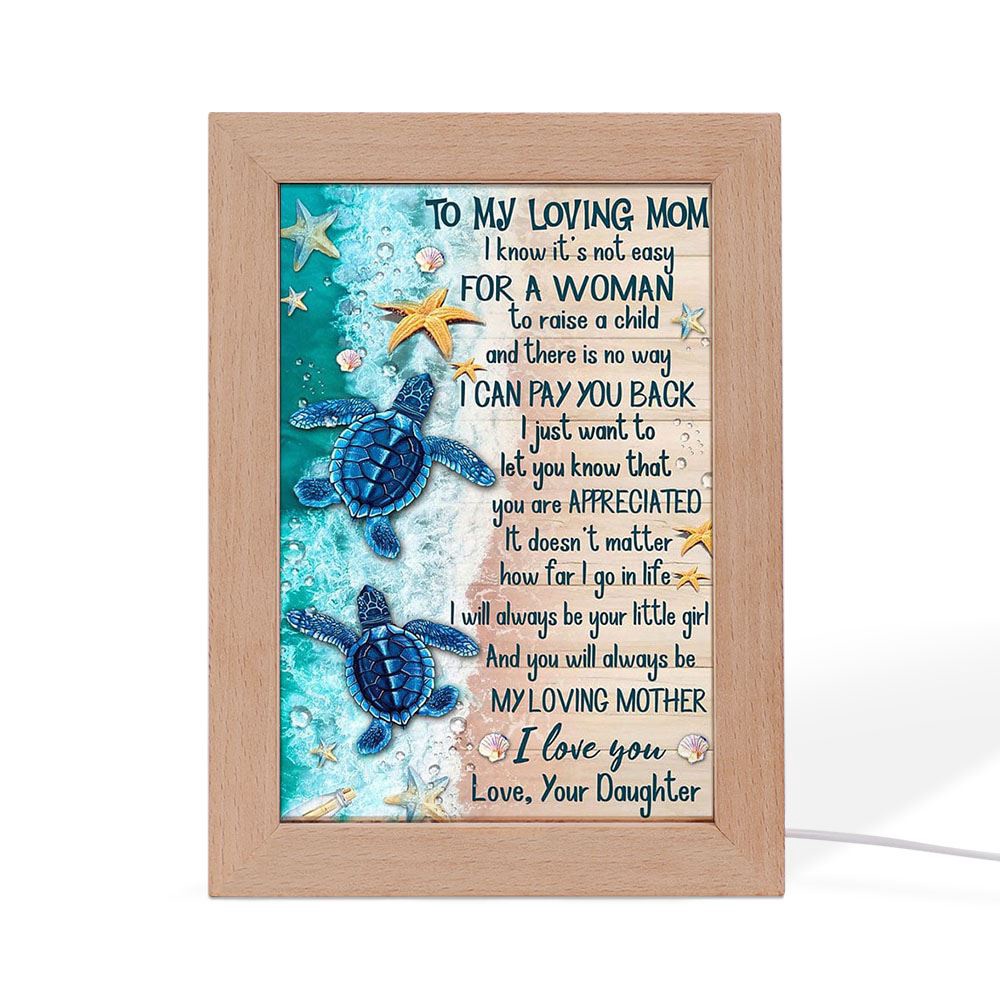 To My Loving Mom Mother’s Day Frame Lamp, Picture Frame Light, Frame Lamp, Mother’s Day Gifts