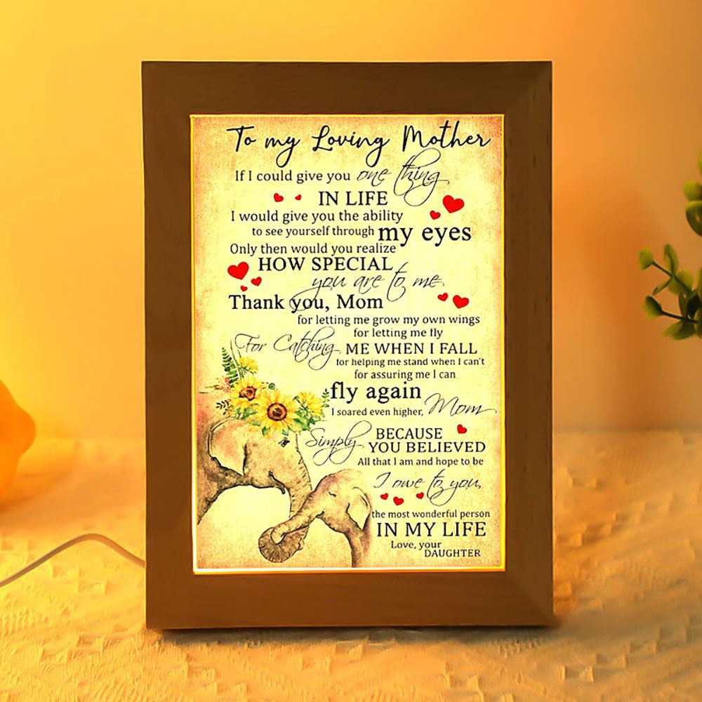 To My Loving Mother The Most Wonderful Person In My Life Elephant Frame Lamp, Picture Frame Light, Frame Lamp, Mother’s Day Gifts To My Loving Mother The Most Wonderful Person In My Life Elephant Frame Lamp, Picture Frame Light, Frame Lamp, Mother’s Day Gifts