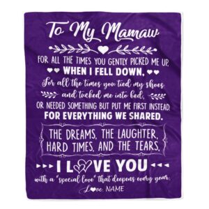 To My Mamaw Blanket From Grandkids I…