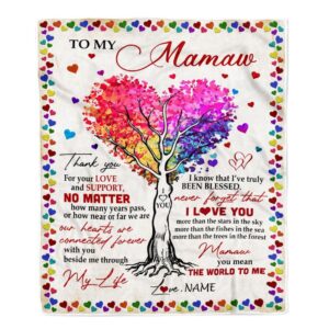 To My Mamaw Blanket From Grandkids Never…