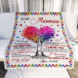 To My MawMaw Blanket From Grandkids Never Forget That I Love You You Mean The World to Me Mother Day Blanket Personalized Blanket For Mom 2 k4vfjp.jpg