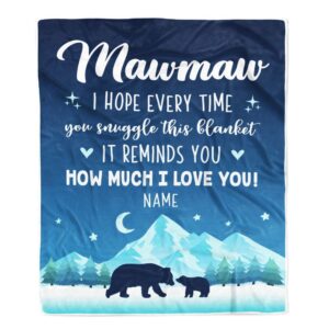 To My Mawmaw Blanket From Granddaughter Grandson…