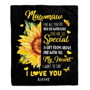 To My Mawmaw Blanket From Grandkids Granddaughter…