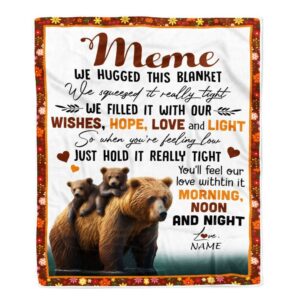 To My Meme Blanket From Granddaughter Grandson…