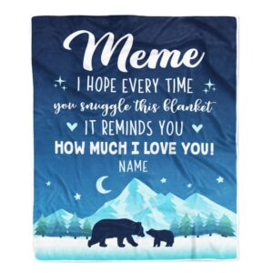 To My Meme Blanket From Granddaughter Grandson…