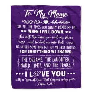 To My Meme Blanket From Grandkids I…