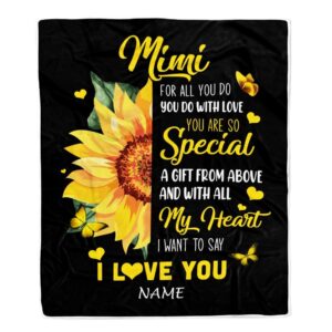 To My Mimi Blanket From Grandkids Granddaughter…