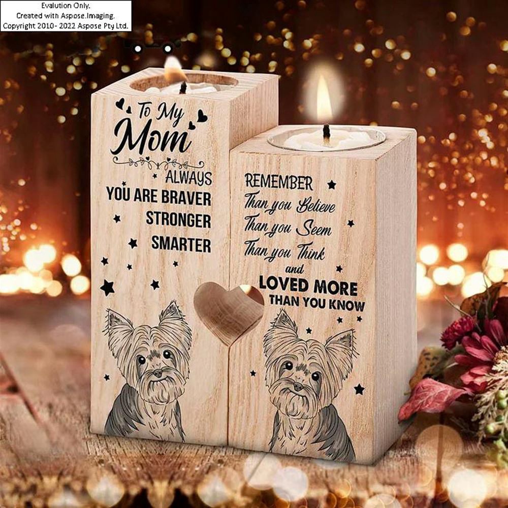 To My Mom, Always Remember You Are Braver Than You Believe Wooden Candlestick, Mothers Day Candle To My Mom, Always Remember You Are Braver Than You Believe Wooden Candlestick, Mothers Day Candle
