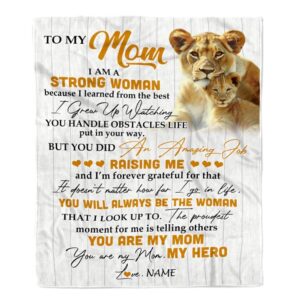 To My Mom Blanket From Daughter Lion…