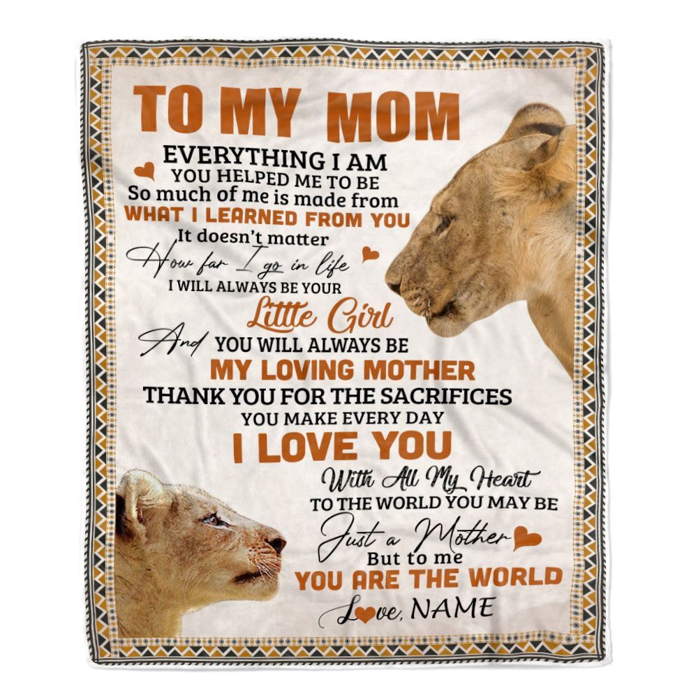 To My Mom Blanket From Daughter Lion My Loving Father I Love You Mom, Mother Day Blanket, Personalized Blanket For Mom To My Mom Blanket From Daughter Lion My Loving Father I Love You Mom, Mother Day Blanket, Personalized Blanket For Mom