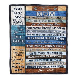 To My Mom Blanket From Daughter Son…