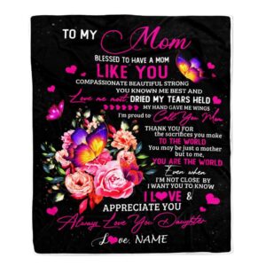 To My Mom Blanket From Daughter Son…
