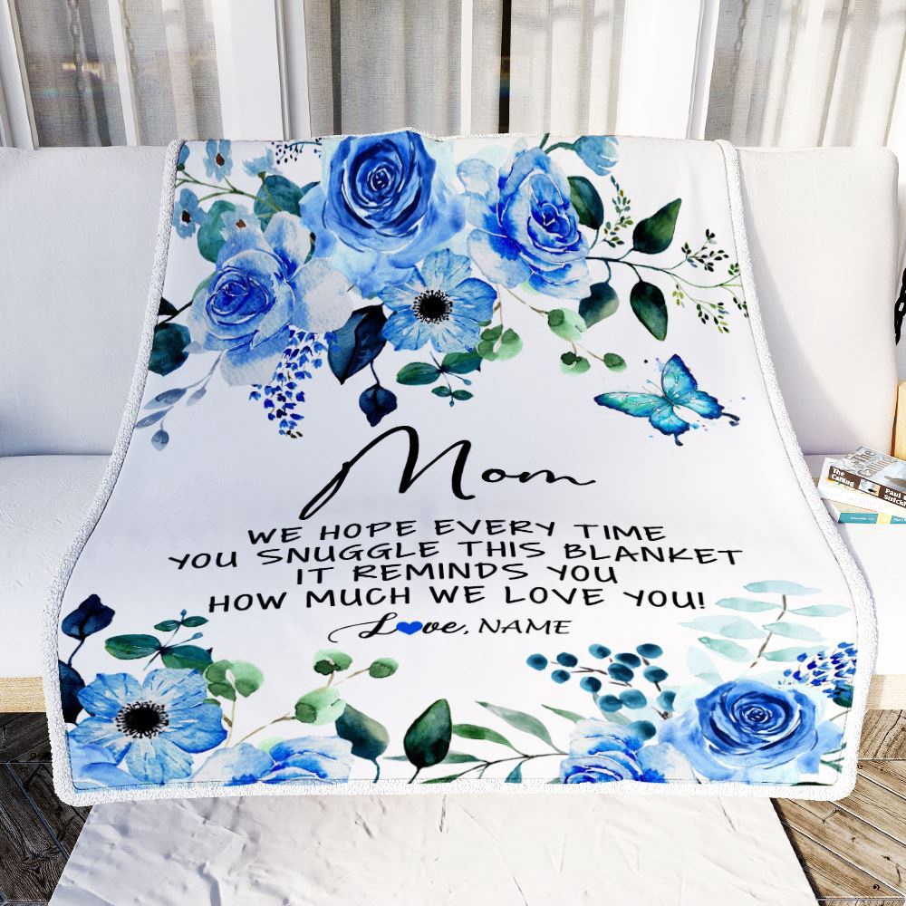 To My Mom Blanket From Daughter Son Floral How Much We Love You, Mother Day Blanket, Personalized Blanket For Mom To My Mom Blanket From Daughter Son Floral How Much We Love You, Mother Day Blanket, Personalized Blanket For Mom