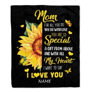 To My Mom Blanket From Daughter Son…