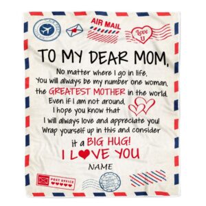 To My Mom Blanket From Daughter Son…