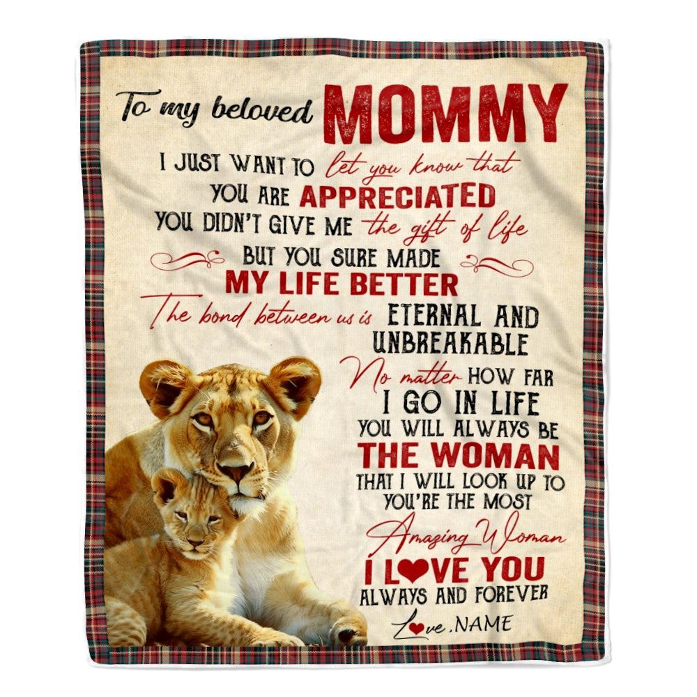 To My Mom Blanket From Daughter Son Lion You’re The Most Amazing Woman I Love You, Mother Day Blanket, Personalized Blanket For Mom To My Mom Blanket From Daughter Son Lion You’re The Most Amazing Woman I Love You, Mother Day Blanket, Personalized Blanket For Mom