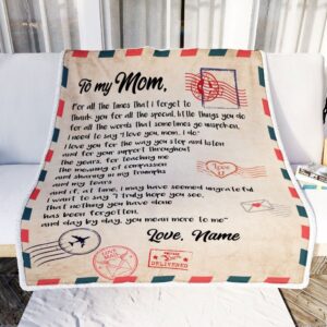 To My Mom Blanket From Daughter Son Love Letter Mail to Mother Day Blanket Personalized Blanket For Mom 2 igkbqj.jpg