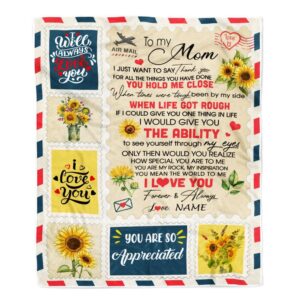 To My Mom Blanket From Daughter Son…