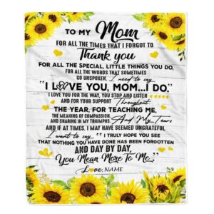 To My Mom Blanket From Daughter Son…