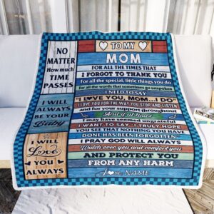 To My Mom Blanket From Daughter Son Wood I Love You Thank You Mother Day Blanket Personalized Blanket For Mom 2 jnfst6.jpg