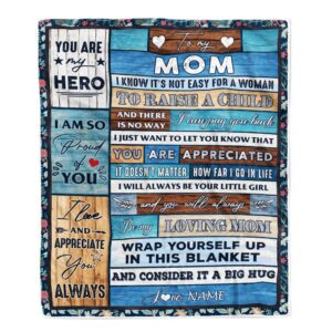 To My Mom Blanket From Daughter Son…