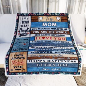 To My Mom Blanket From Daughter Son Wood You Are My Favorite Mother Day Blanket Personalized Blanket For Mom 2 q0l0qu.jpg