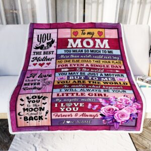 To My Mom Blanket From Daughter Wood Butterfly Love My Angelic Mother Day Blanket Personalized Blanket For Mom 2 idsj5x.jpg