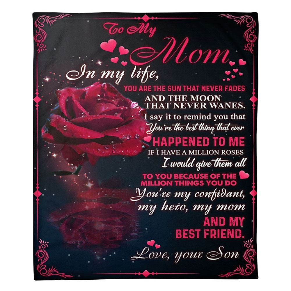 To My Mom Blanket From Kids You’re The Sun That Never Fades Rose Blanket, Blankets For Mothers Day To My Mom Blanket From Kids You’re The Sun That Never Fades Rose Blanket, Blankets For Mothers Day